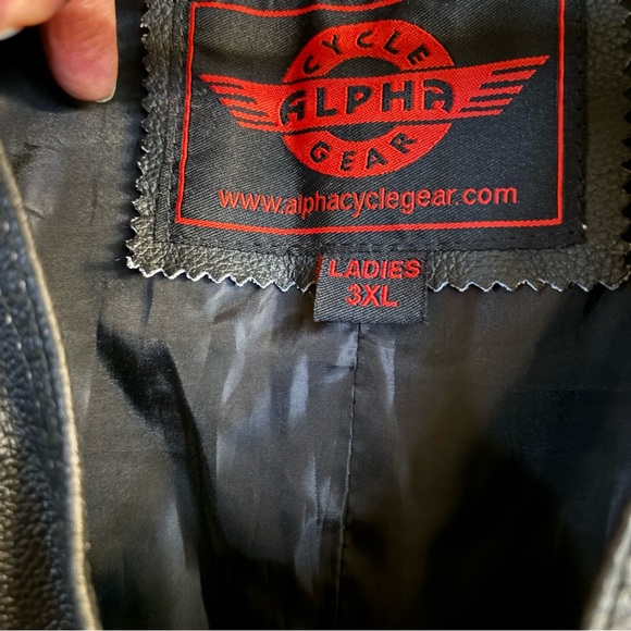 Alpha Cycle Gear Ladies Black Leather Motorcycle Vest Jacket Size 3XL - Picture 2 of 6